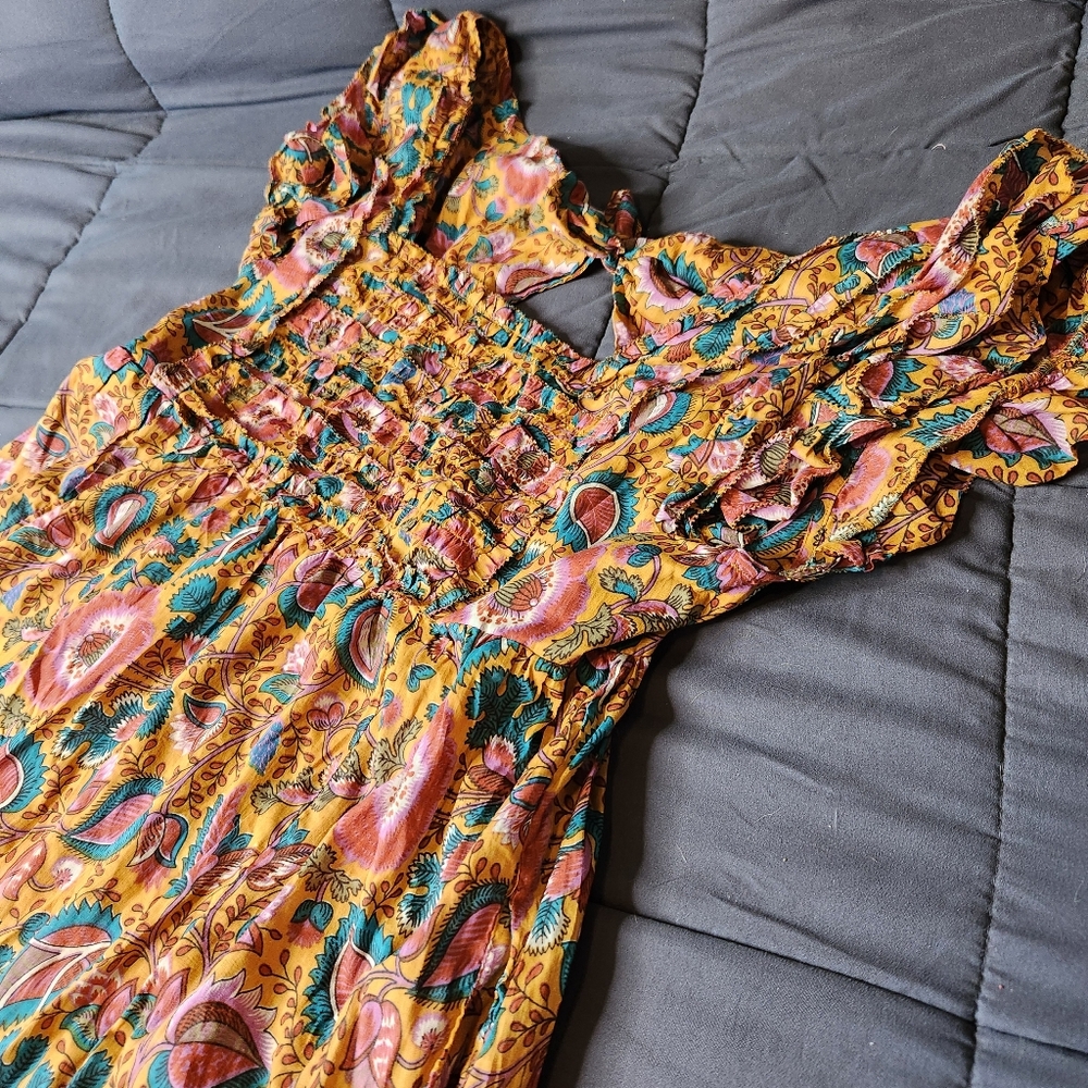 House of Harlow 1960 Revolve Maxi Dress Boho Paisley - Picture 2 of 6